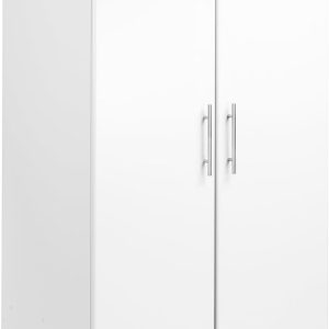 Prepac Armoir, Elite 32"W x 35"H x 20"D White Wardrobe Closet & Cabinet - Functional Clothes Storage with Hanging Rail, Armoire Wardrobe - WEW-3264